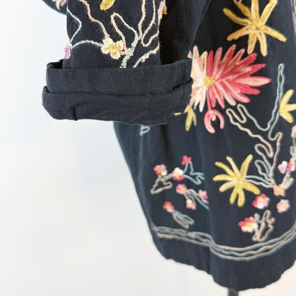 More by Lata | Embroidered Cardigan Cotton Button Up | Sz L - Picture 4 of 8